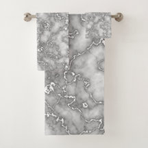 Elegant White Grey Marble