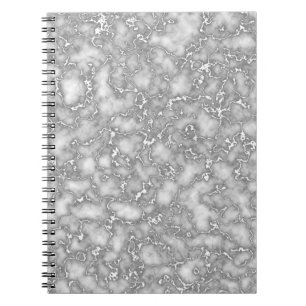 Elegant White Grey Marble Notebook