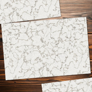 Elegant White Grey Marble Stone Tissue Paper