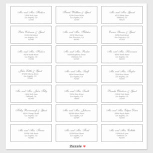Elegant White Guest Address Labels