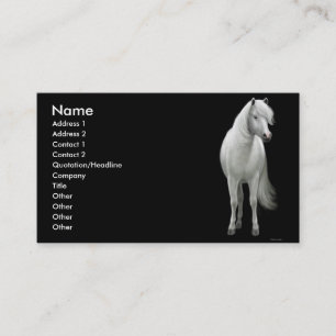 Elegant White Horse Profile Card