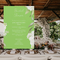 Elegant White Hydrangea Lime Green Bridal Shower
