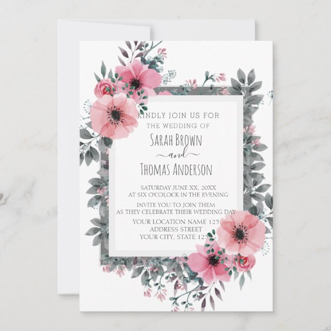 ELEGANT WHITE INVITE (Front)
