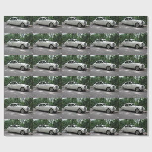 Elegant White Jaguar MK IX Wrapping Paper