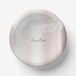 Elegant White Lace Floral Paper Plate