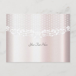 Elegant White Lace Floral Postcard