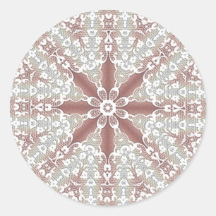 Elegant White Lace Floral Wedding Sticker
