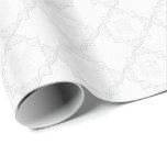 Elegant White Lace Wrapping Paper<br><div class="desc">A lovely design with a white quartrefoil lace pattern.  Perfect for weddings or any special occasion.</div>