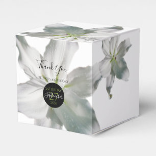 Elegant White Lilies Wedding  Favour Box