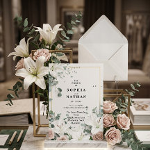 Elegant White Lily & Eucalyptus Floral Wedding 