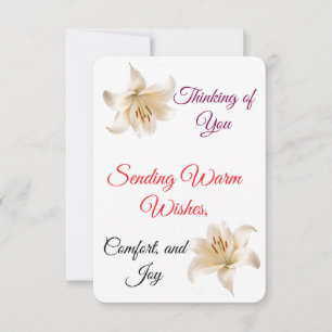 Elegant White Lily Greeting Card