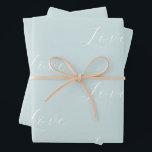 Elegant White Love Aqua Mint Wedding Wrapping Paper Sheet<br><div class="desc">Elegant White Aqua Mint Wedding or any occasion</div>