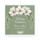 Elegant White Magnolia Winter Wedding Pine Tree 