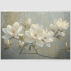 Elegant White Magnolias Decoupage