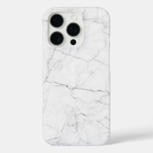 Elegant White Marble iPhone 16 Pro Case
