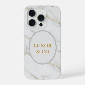 Elegant White Marble & Gold Veins iPhone 16 Pro  iPhone 15 Pro Case