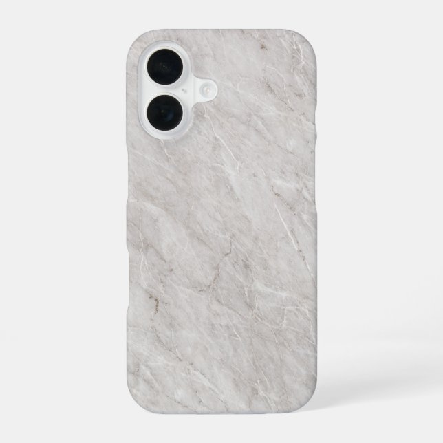 Elegant White Marble  iPhone 16 Case (Back)