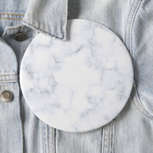 Elegant White Marble Modern 6 Cm Round Badge