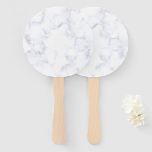 Elegant White Marble Modern Hand Fan