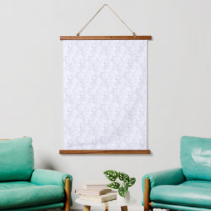 Elegant White Marble Modern Hanging Tapestry