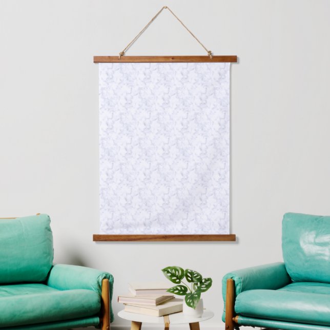 Elegant White Marble Modern Hanging Tapestry (Living Room)