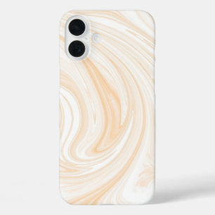 Elegant White Marble Pattern iPhone 16 Plus Case