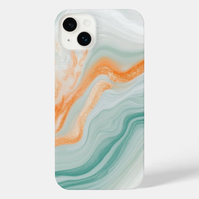 Elegant White Marble Pattern iPhone Case (Back)