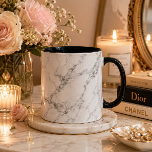 Elegant White Marble Pattern Mug