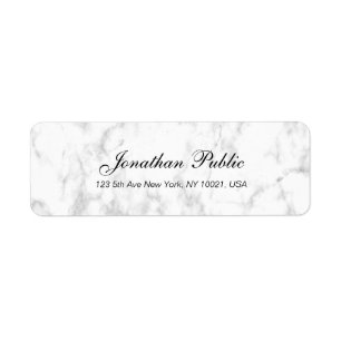 Elegant White Marble Script Luxury Professional
