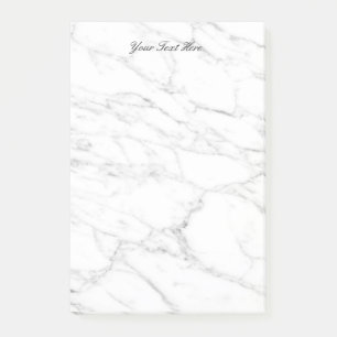 Elegant white marble stone custom Post-it® notes