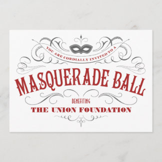 Elegant White Masquerade Party Invitations