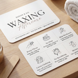 Elegant White Minimal Waxing Aftercare Guide