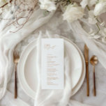 Elegant White Modern "Time To Feast" Wedding Menu<br><div class="desc">This elegant modern wedding menu is the perfect way to add a touch of sophistication to your wedding reception. Featuring clean and modern typography on a classic white background, this menu design is both timeless and stylish. With customisable text fields, you can easily add your own menu items and personalise...</div>