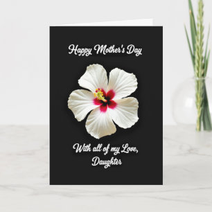 Elegant White Mothers Day Card