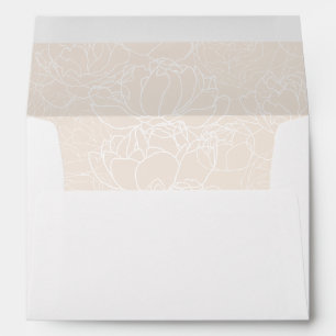 Elegant White & Neutral Blush Return Address 5x7 Envelope