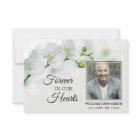 Elegant White Orchid Thank You Cards After Funeral