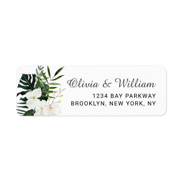 Elegant White Orchids Bohemian Floral Wedding (Front)