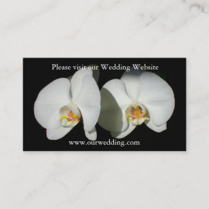 Elegant white orchids tropical floral flowers enclosure card
