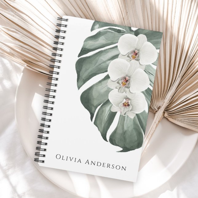 Elegant White Orchids Tropical Watercolor Floral Planner (Creator Uploaded)