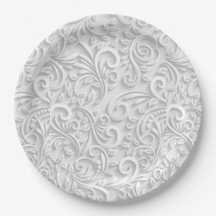 Elegant White Paper Plate