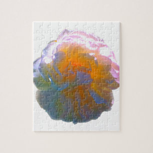 Elegant white peach orange blush roses jigsaw puzzle