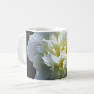 Elegant White peonies white floral photo Coffee Mug