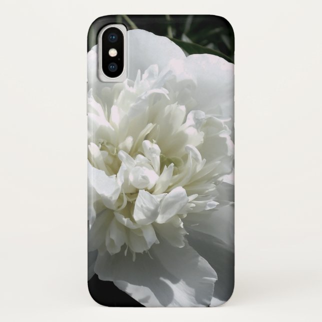Elegant white peony floral white flower photo Case-Mate iPhone case (Back)