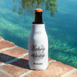 Elegant White Personalised 50th Any Birthday  Bottle Cooler<br><div class="desc">Elegant White Grey Personalised 50th Any Birthday Party Bottle Cooler</div>