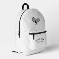 Elegant White Personalised Tennis Club Racket