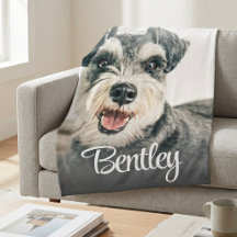 Elegant White Pet Portrait Personalised Name