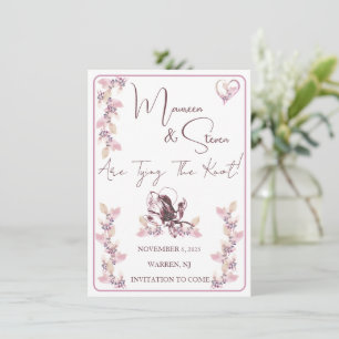 Elegant White, Pink, & Blush Floral Save The Date Invitation