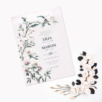 Elegant White Pink Crawling Lily Wedding