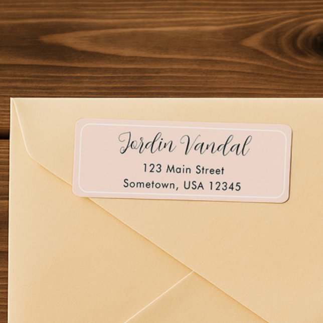Elegant White Pink Romantic Wedding Return Address (Creator Uploaded)
