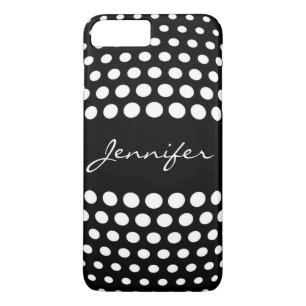 Elegant White Polka Dots Pattern Case-Mate iPhone Case